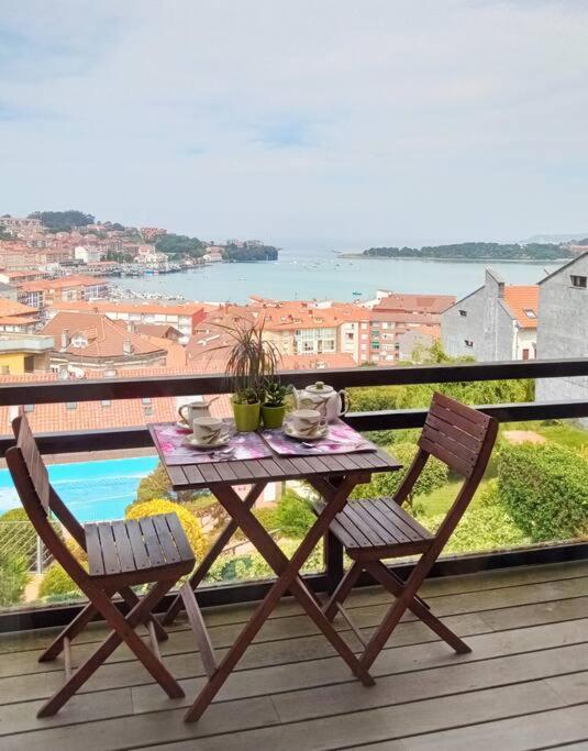 Terraza Y Piscina Con Vistas Espectaculares Al Mar Parking Cubierto Lägenhet San Vicente De La Barquera Exteriör bild